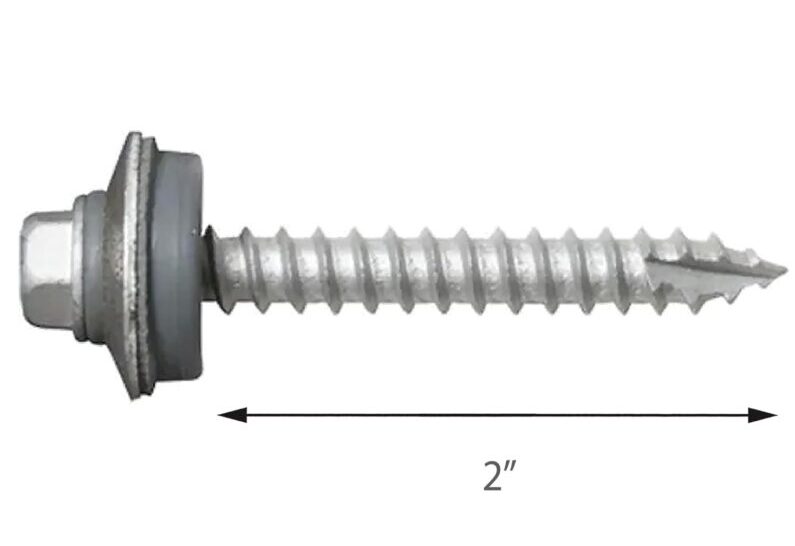 ProTite Wood Screw 2" long + 19mm EPDM washer (250/Bag)