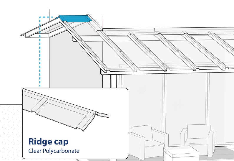 EZ GLAZE 50 LP - Ridge Cap - Bronze - Image 4