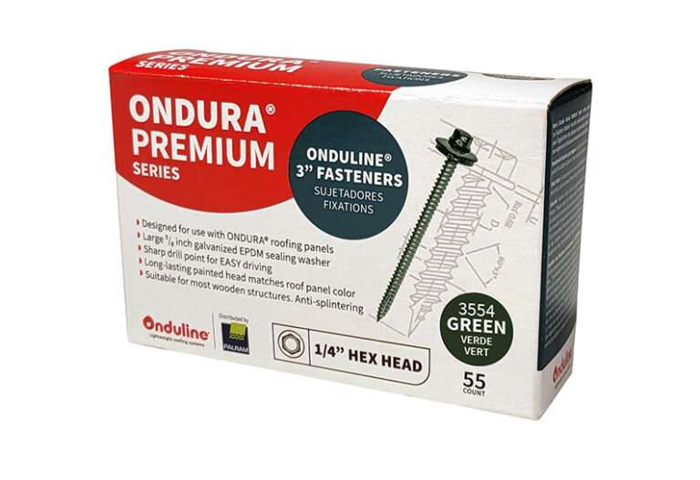ONDULINE FASTENER GREEN – HEX 3″ BOX OF 55